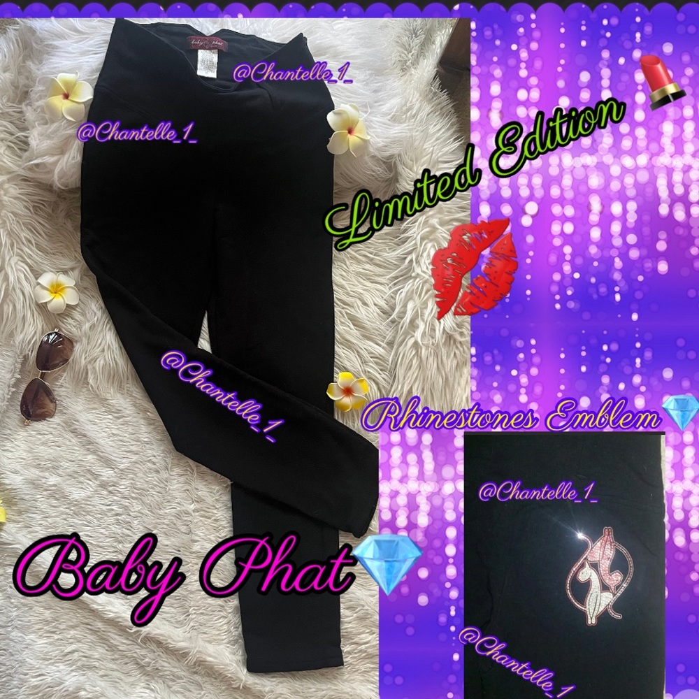 Authentic Limited Edition Baby Phat Rhinestones High Waisted Pants❣️